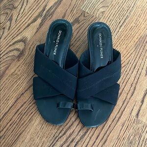 Donald J. Pliner Black Slide Sandals Minimalist Design
